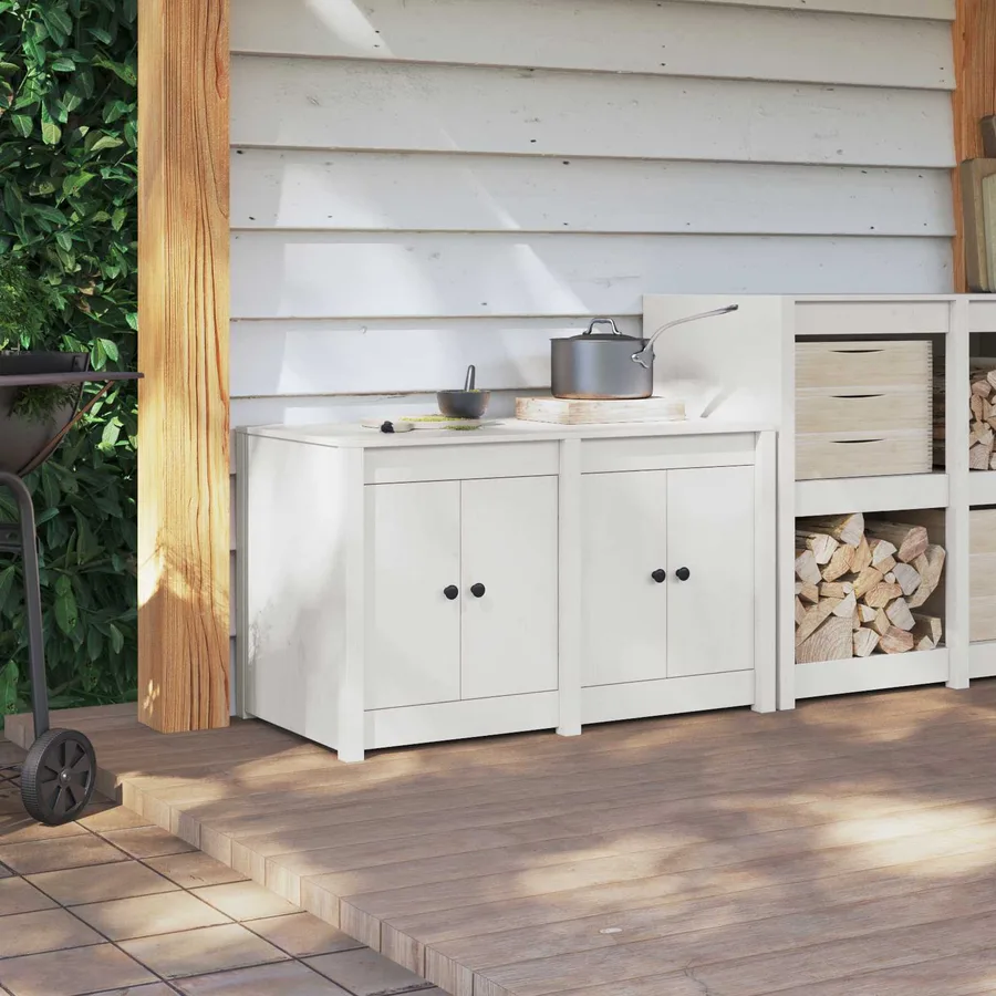 Armoire de cuisine avec étagère MEPPEL Blanc 106 x 55 x 64 cm - 4