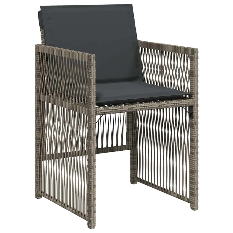 Ensemble de salle à manger pour jardin 5 pcs Gris - 6