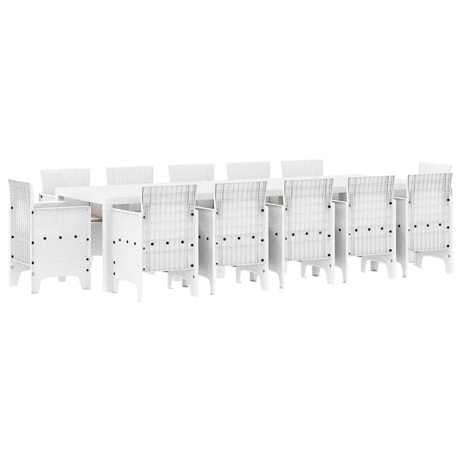 Ensemble de salle à manger pour jardin avec coussin 13 pcs - 2