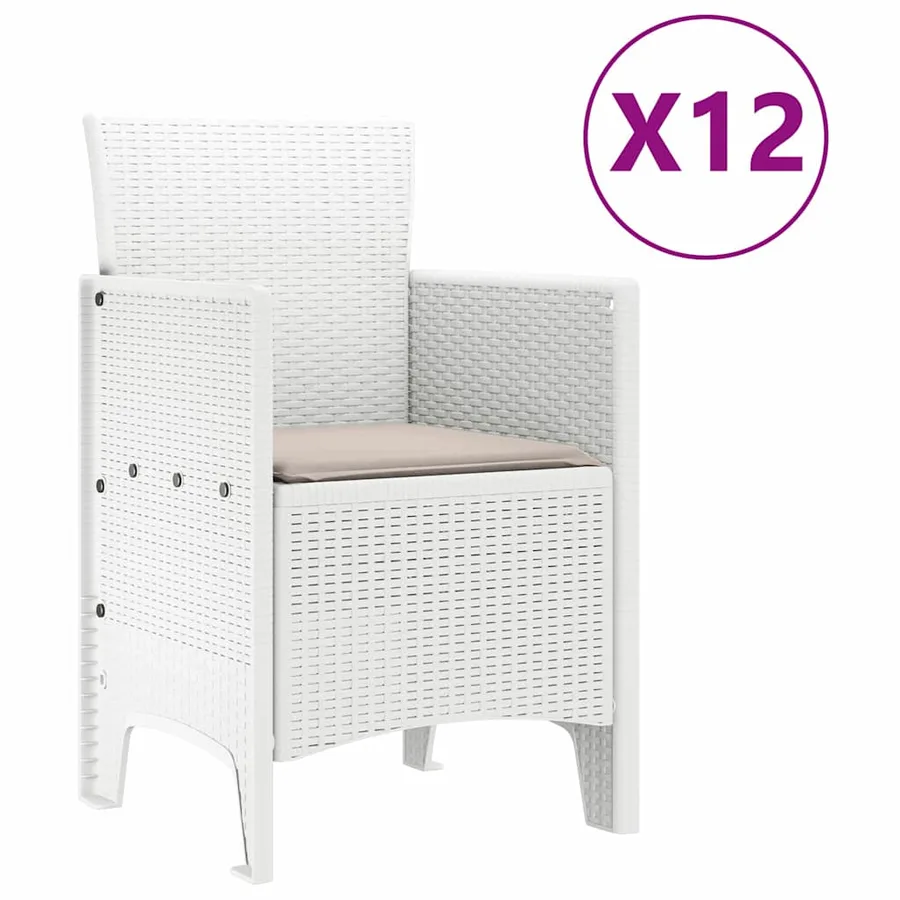Ensemble de salle à manger pour jardin avec coussin 13 pcs - 5