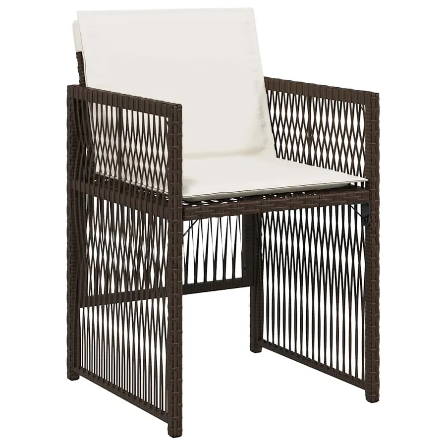 Ensemble de salle à manger pour jardin 5 pcs Marron - 6