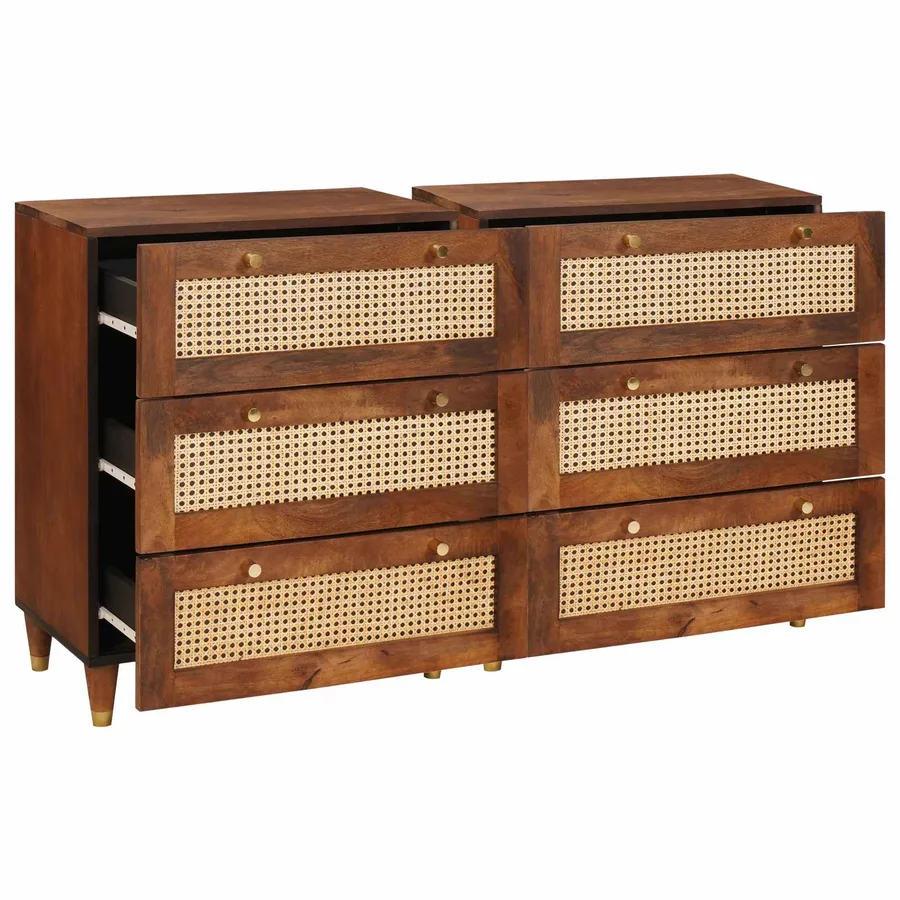 Ensemble de buffet 2 pcs Marron 60 x 33,5 x 75 cm - 2