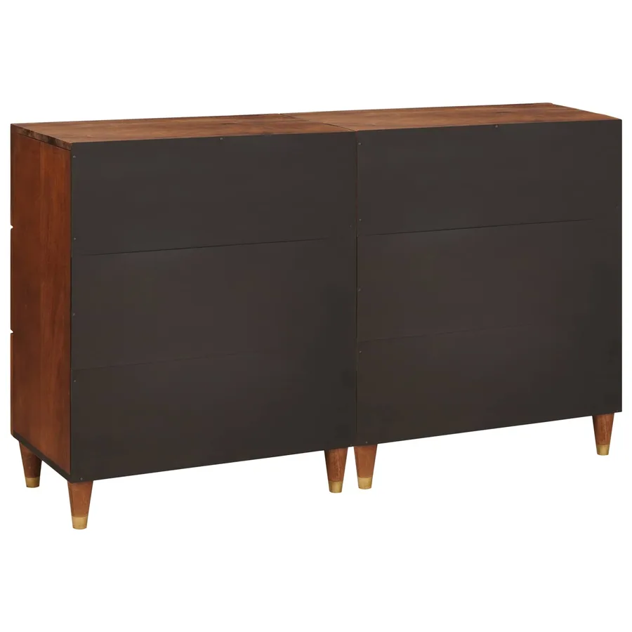 Ensemble de buffet 2 pcs Marron 60 x 33,5 x 75 cm - 6