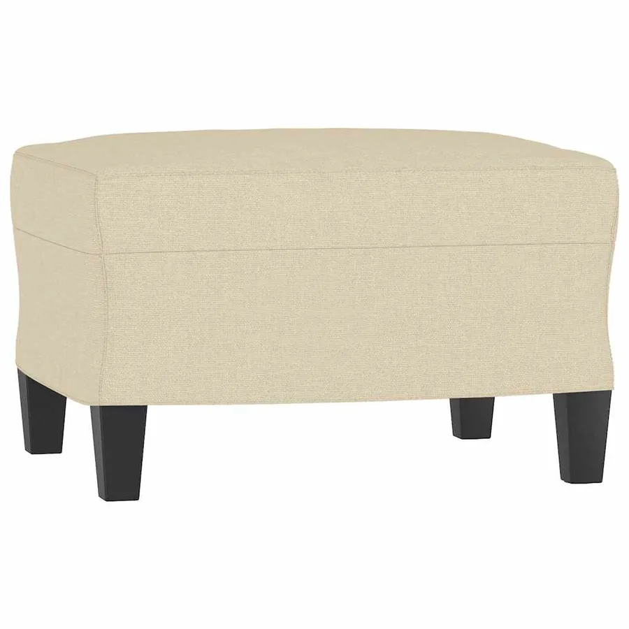 Canapé à 3 places avec repose-pieds Crème 180 cm Tissu - 5