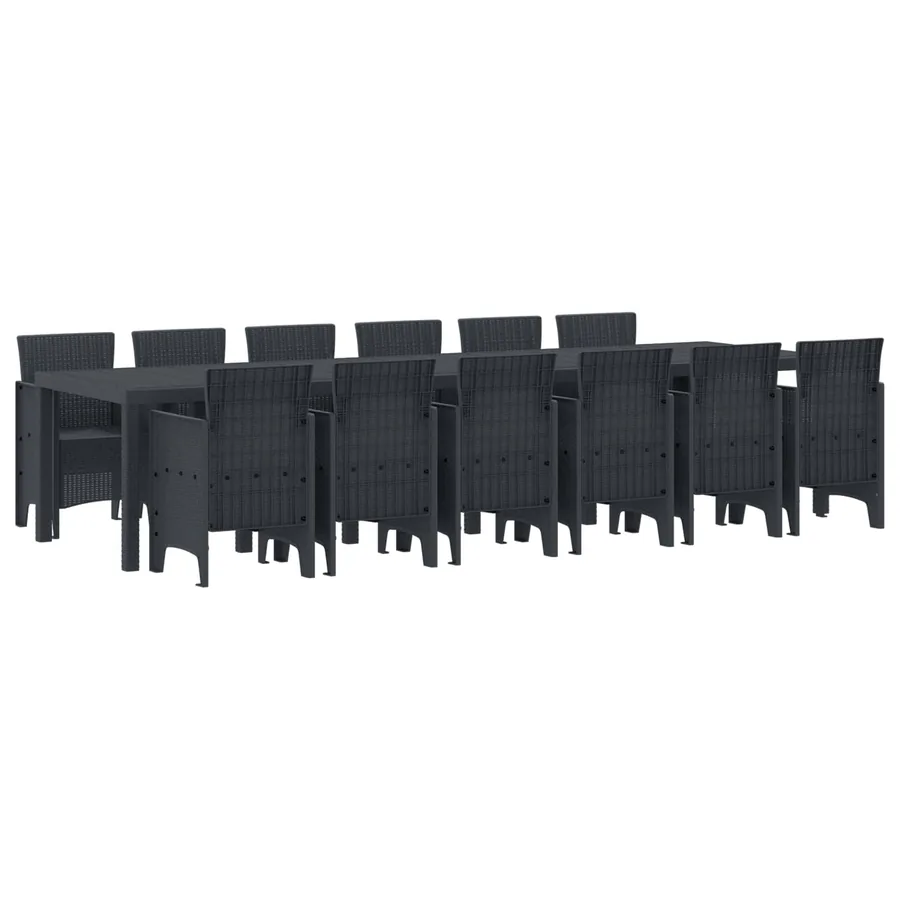 Ensemble de salle à manger pour jardin 13 pcs Anthracite