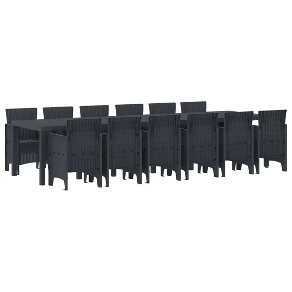 Ensemble de salle à manger pour jardin 13 pcs Anthracite