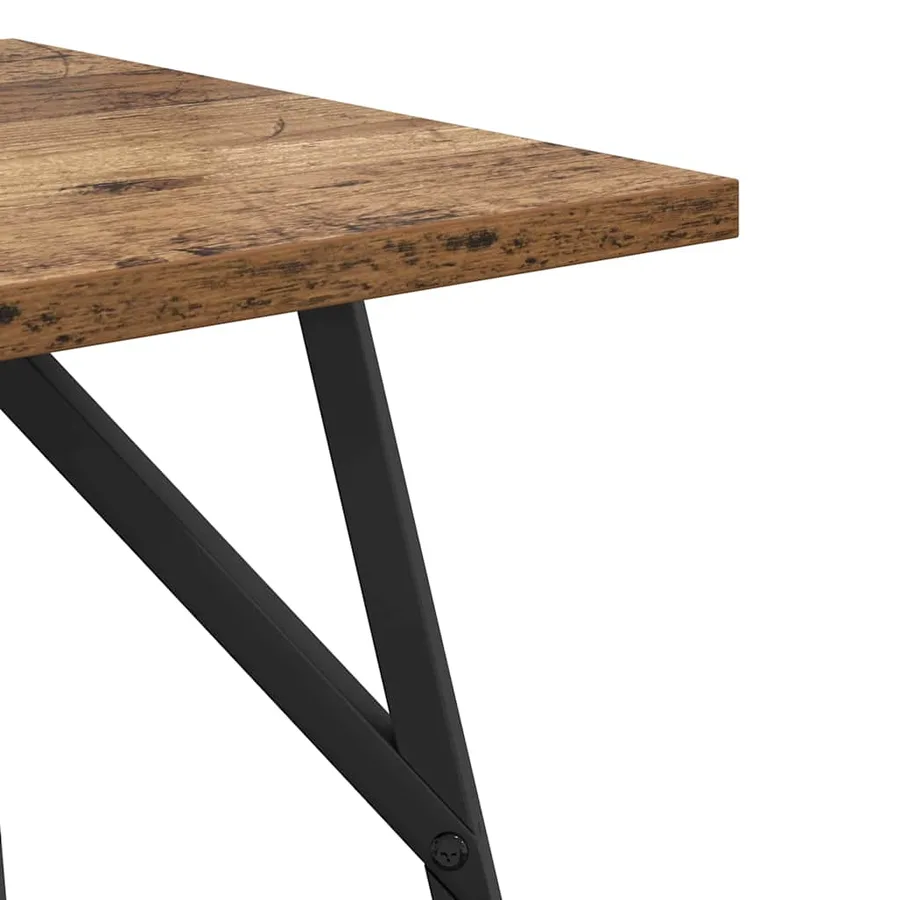 Ensemble de tables d'appoint 2 pcs Bois ancien et noir - 7