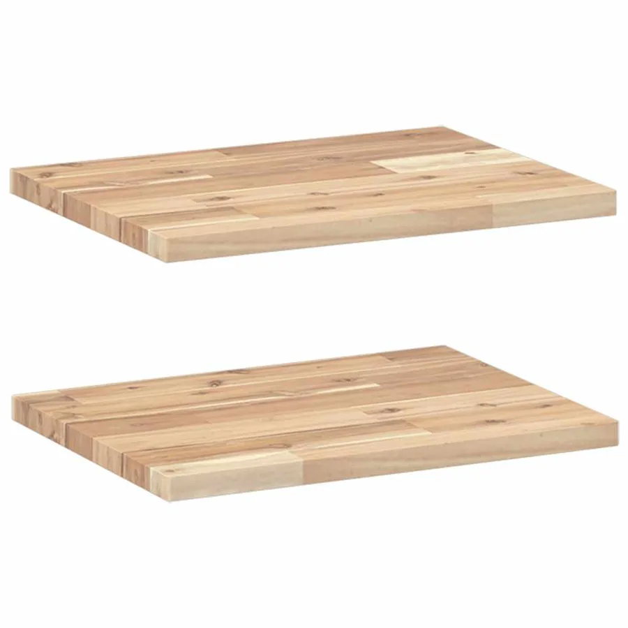 Étagères flottantes 2 pcs 40x30x2 cm acacia massif non traité - 2