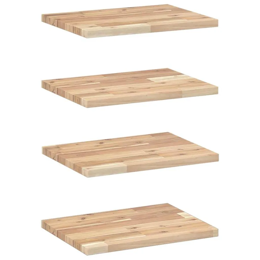 Étagères flottantes 4 pcs 40x30x2 cm acacia massif non traité - 2
