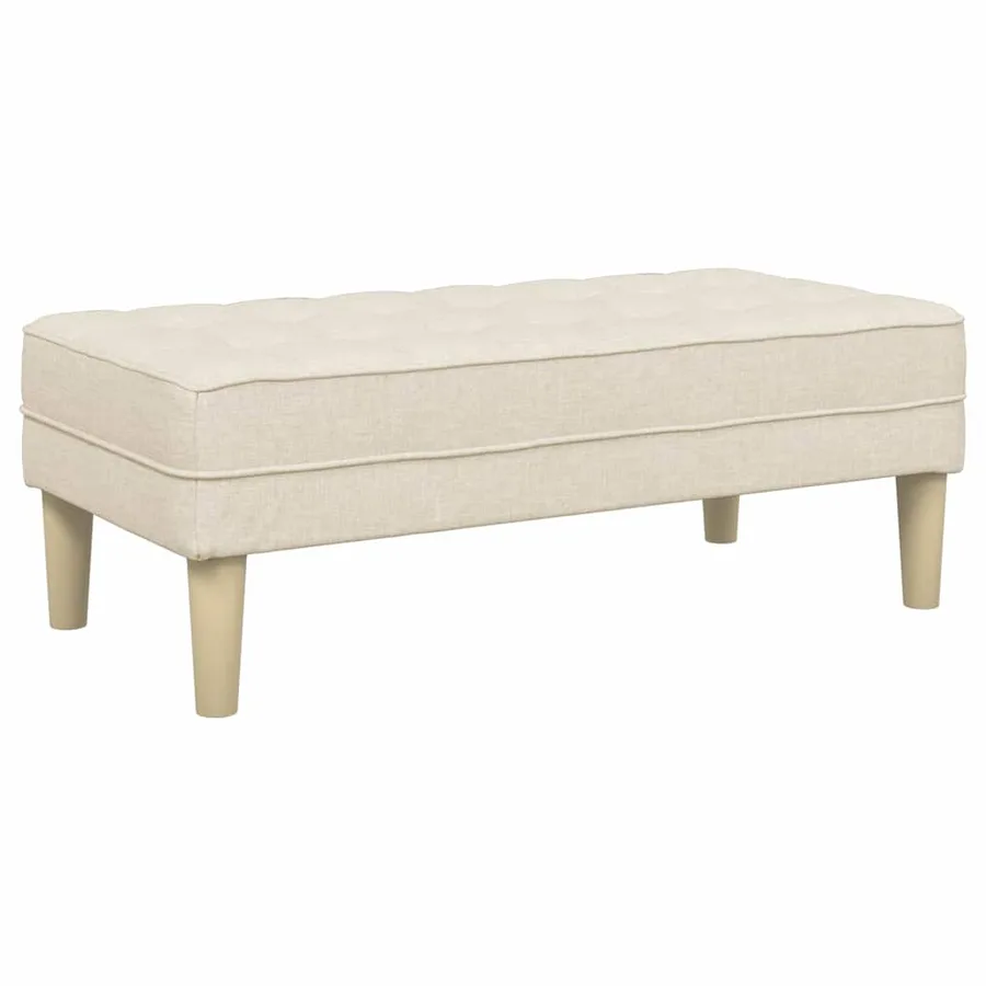 banc avec coussin Lin 113 x 57 x 39 cm tissu - 2