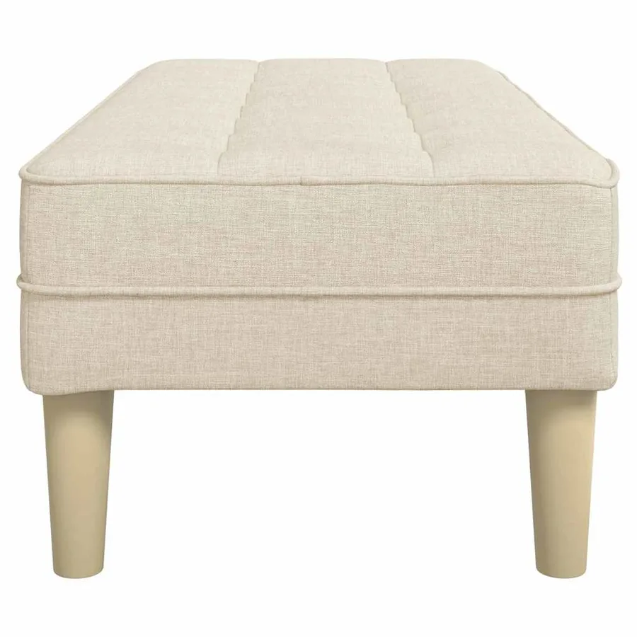 banc avec coussin Lin 113 x 57 x 39 cm tissu - 5