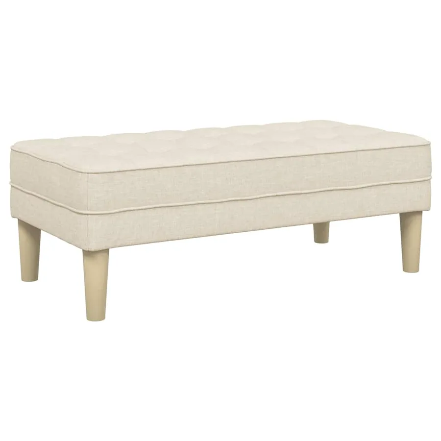 banc avec coussin Lin 113 x 57 x 39 cm tissu - 6