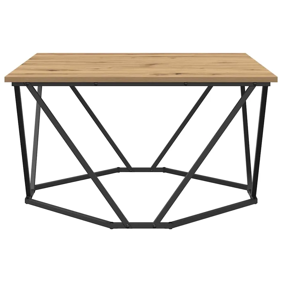 Table basse Chêne artisanal 80 x 80 x 45 cm - 6