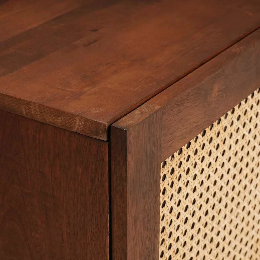 Cabinet de chevet Marron 40 x 33,5 x 46 cm Bois d'acacia massif - 6
