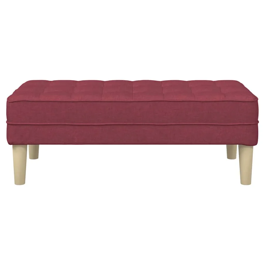 banc avec coussin Bordeaux 113 x 57 x 39 cm tissu - 4