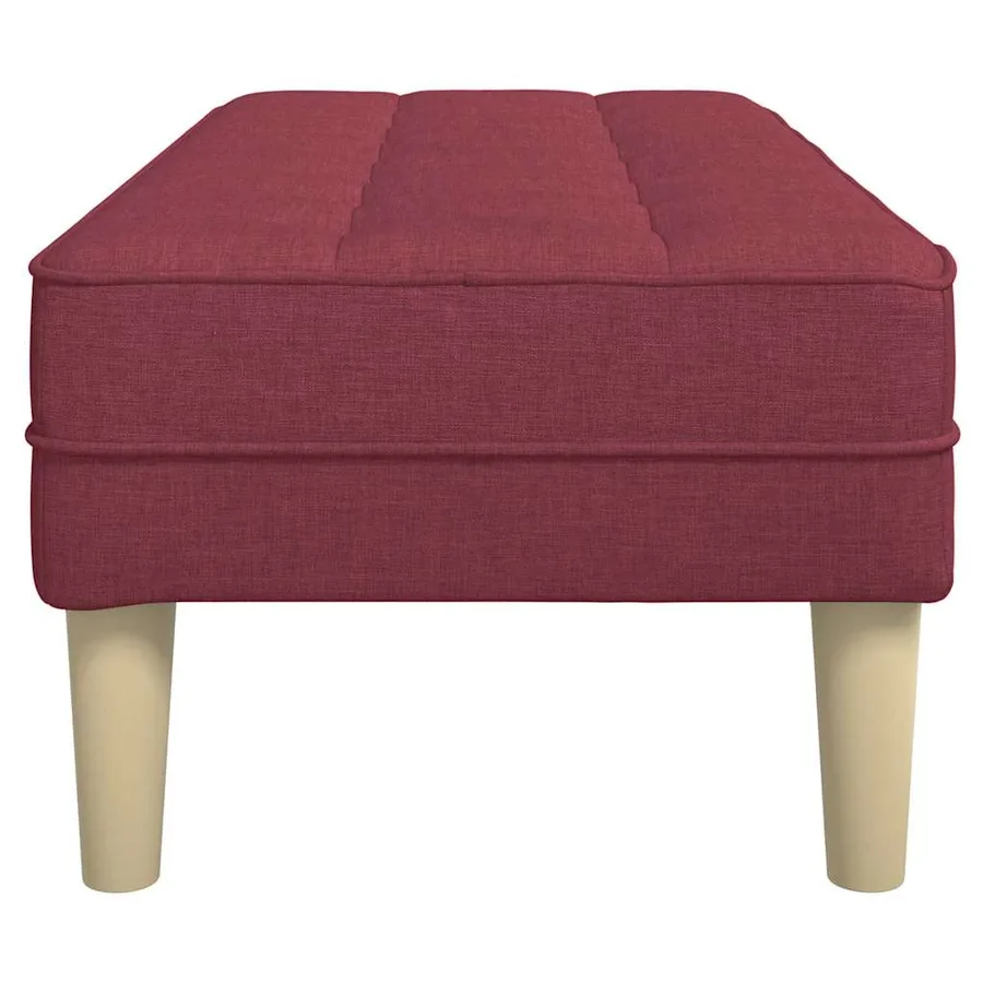 banc avec coussin Bordeaux 113 x 57 x 39 cm tissu - 5