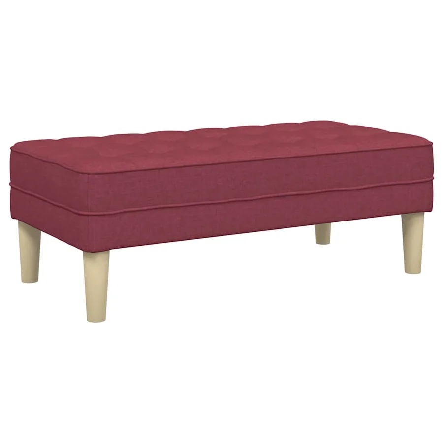 banc avec coussin Bordeaux 113 x 57 x 39 cm tissu - 6