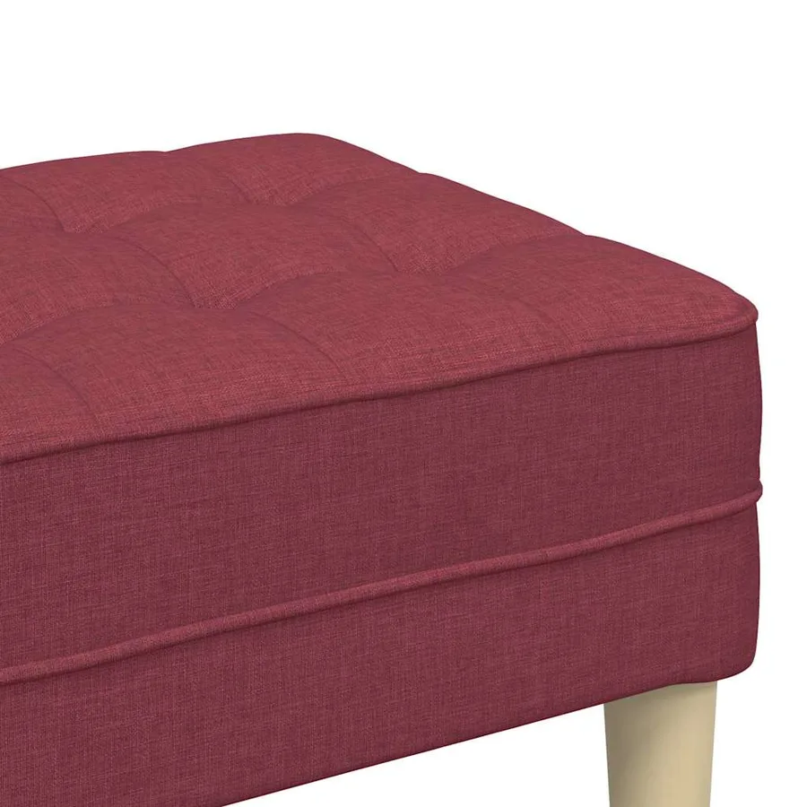 banc avec coussin Bordeaux 113 x 57 x 39 cm tissu - 7