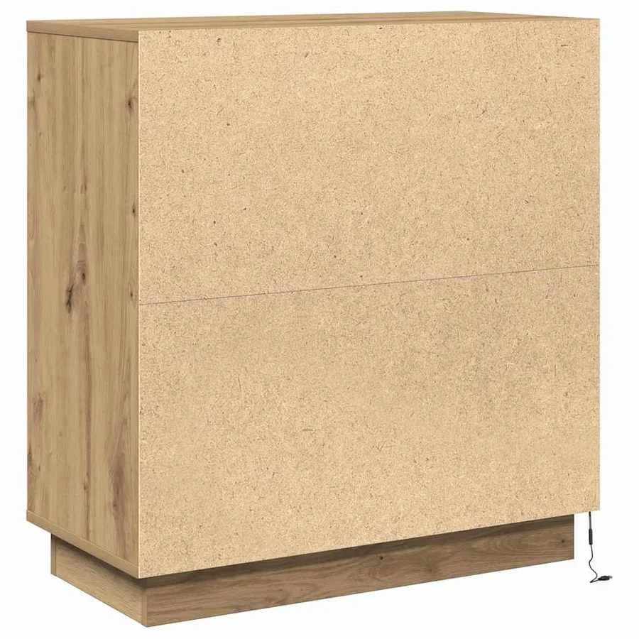 Buffet LED Chêne artisanal 71 x 34,5 x 75 cm Bois d'ingénierie - 11