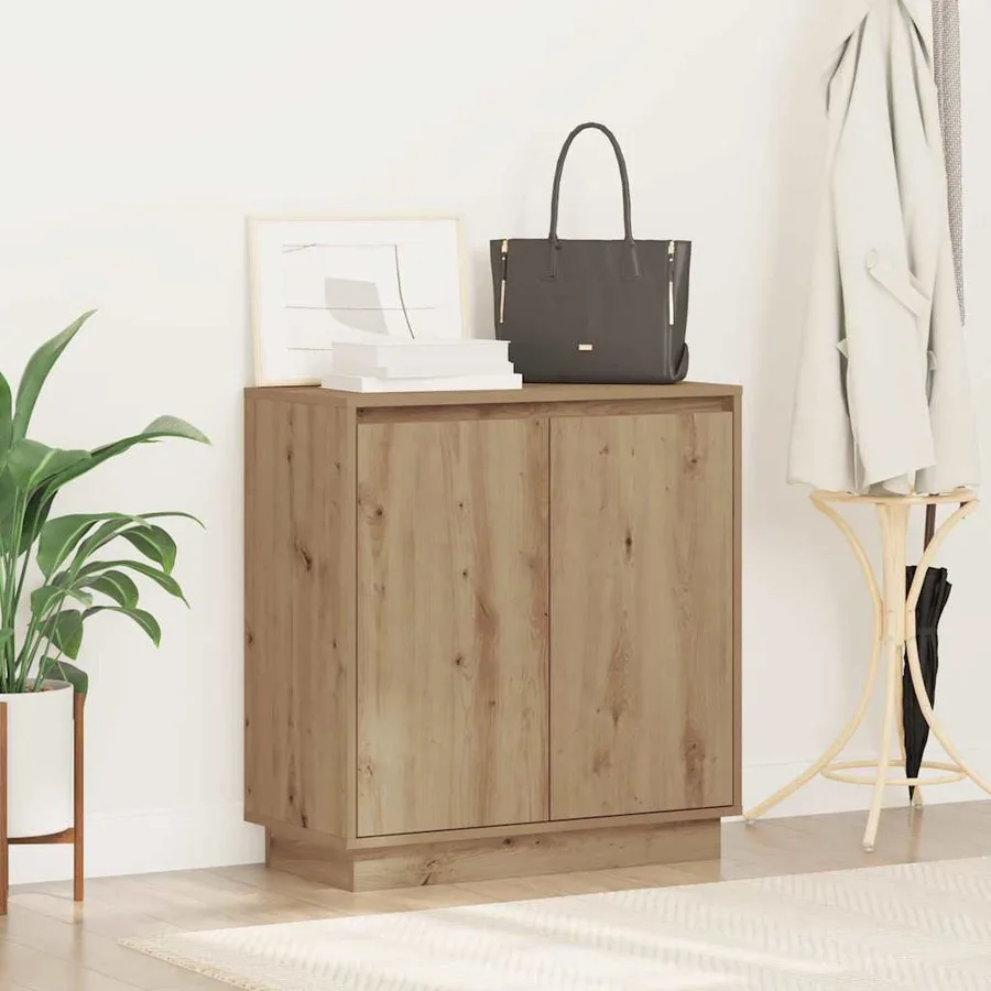 Buffet LED Chêne artisanal 71 x 34,5 x 75 cm Bois d'ingénierie - 5