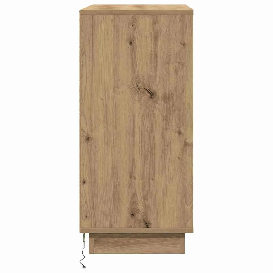 Buffet LED Chêne artisanal 71 x 34,5 x 75 cm Bois d'ingénierie - 8