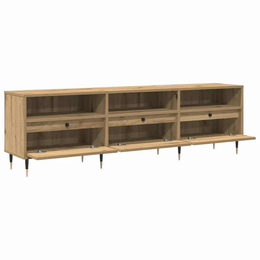Meuble TV 150 x 30 x 45 cm Chêne artisanal Bois d'ingénierie - 2