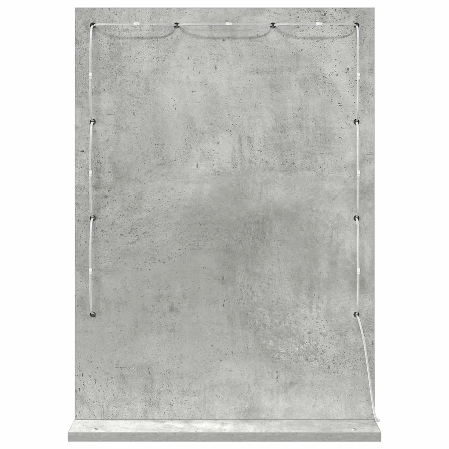 Miroir de vanité Rectangulaire Gris béton 70 x 50 x 18 cm - 6