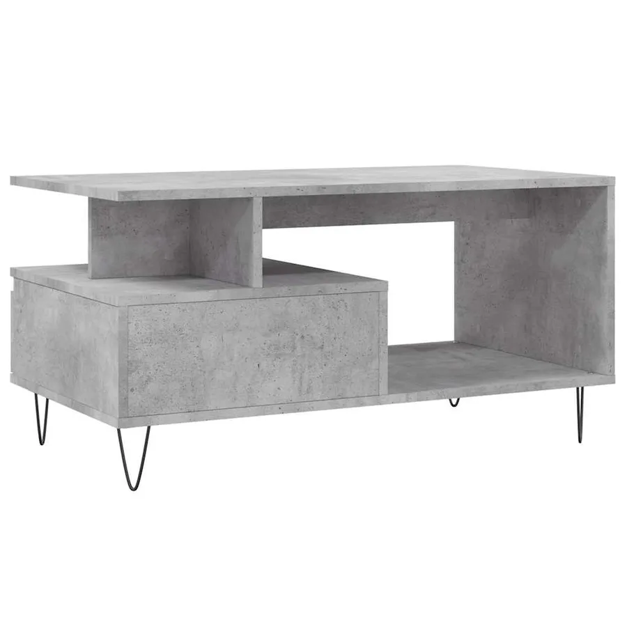 Table basse Gris béton 90x49x45 cm Bois d'ingénierie - 8