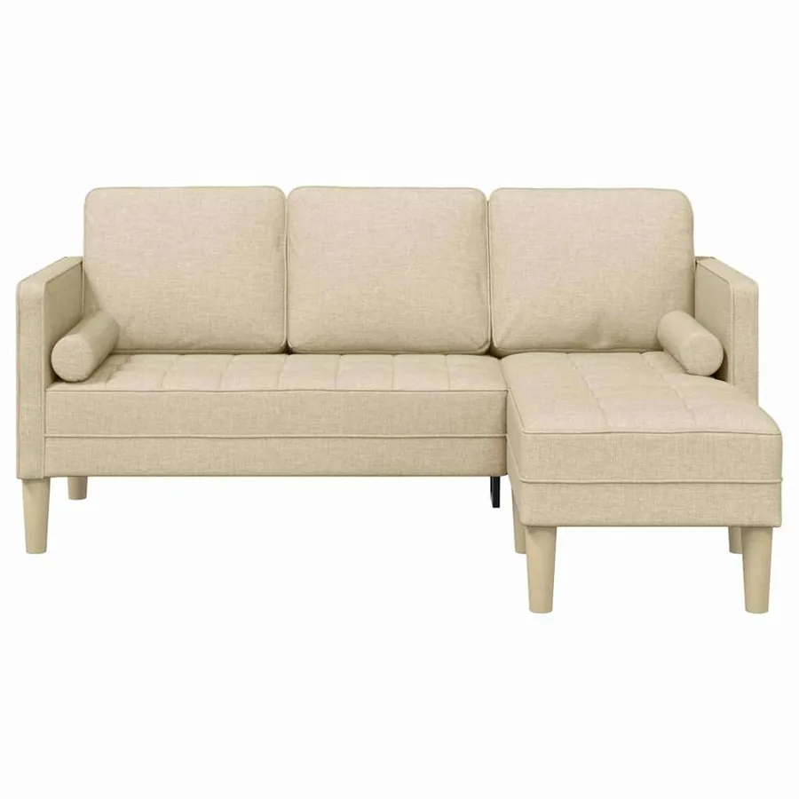 Ensemble de Canapés avec coussin Crème Polyester - 4