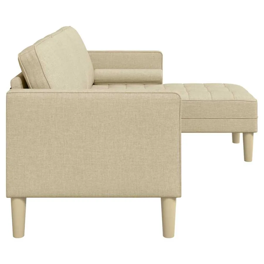 Ensemble de Canapés avec coussin Crème Polyester - 5