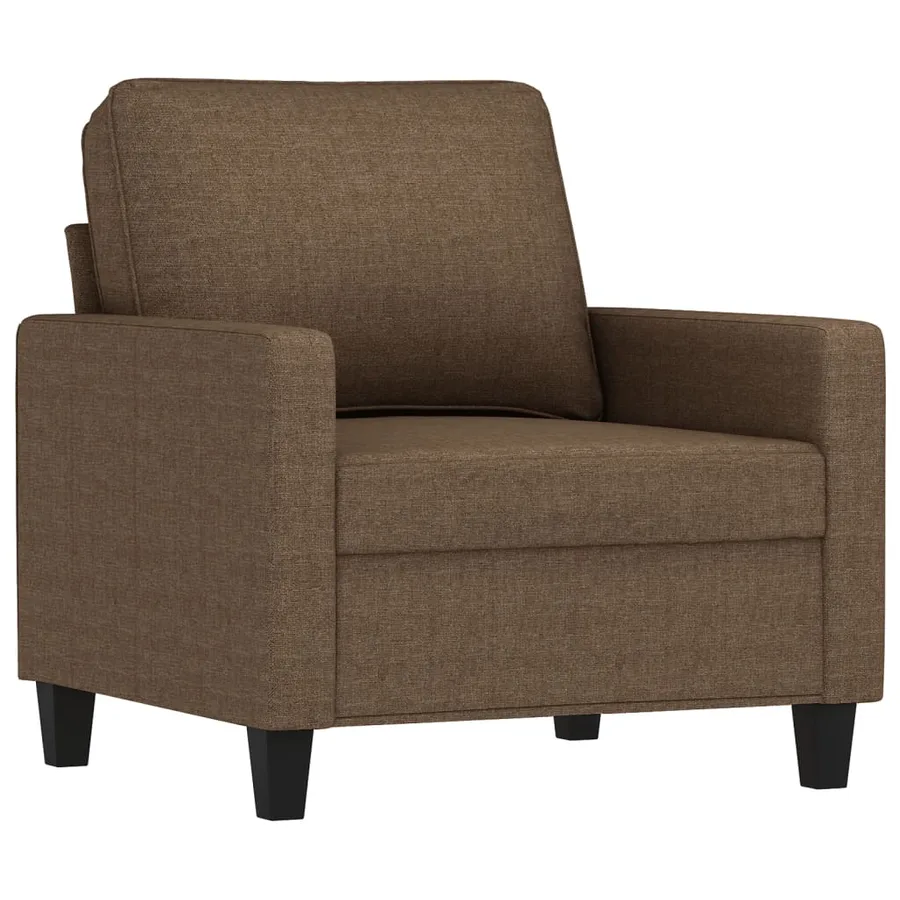 Ensemble de canapés 4 pcs avec coussins Marron Tissu - 3
