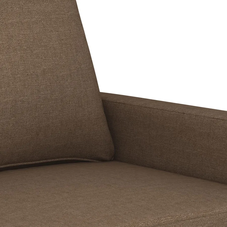 Ensemble de canapés 4 pcs avec coussins Marron Tissu - 7