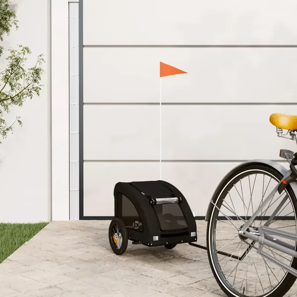 Remorque de vélo pour animaux de compagnie noir