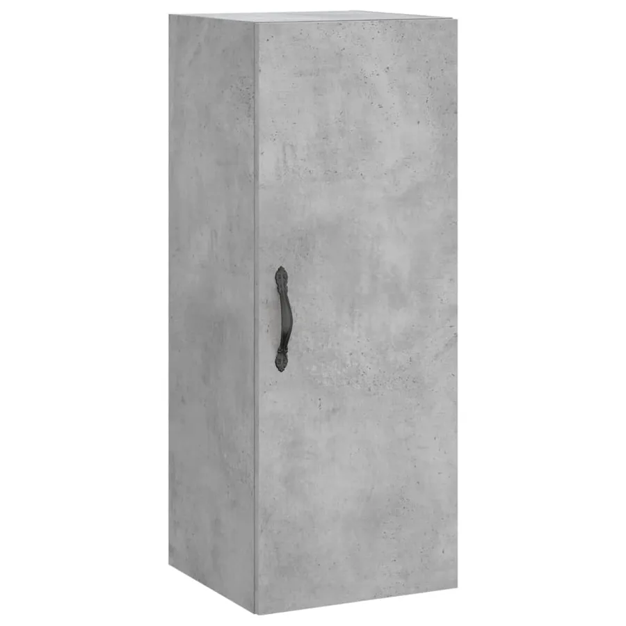Buffet haut Gris béton 34,5x34x180 cm Bois d'ingénierie - 7