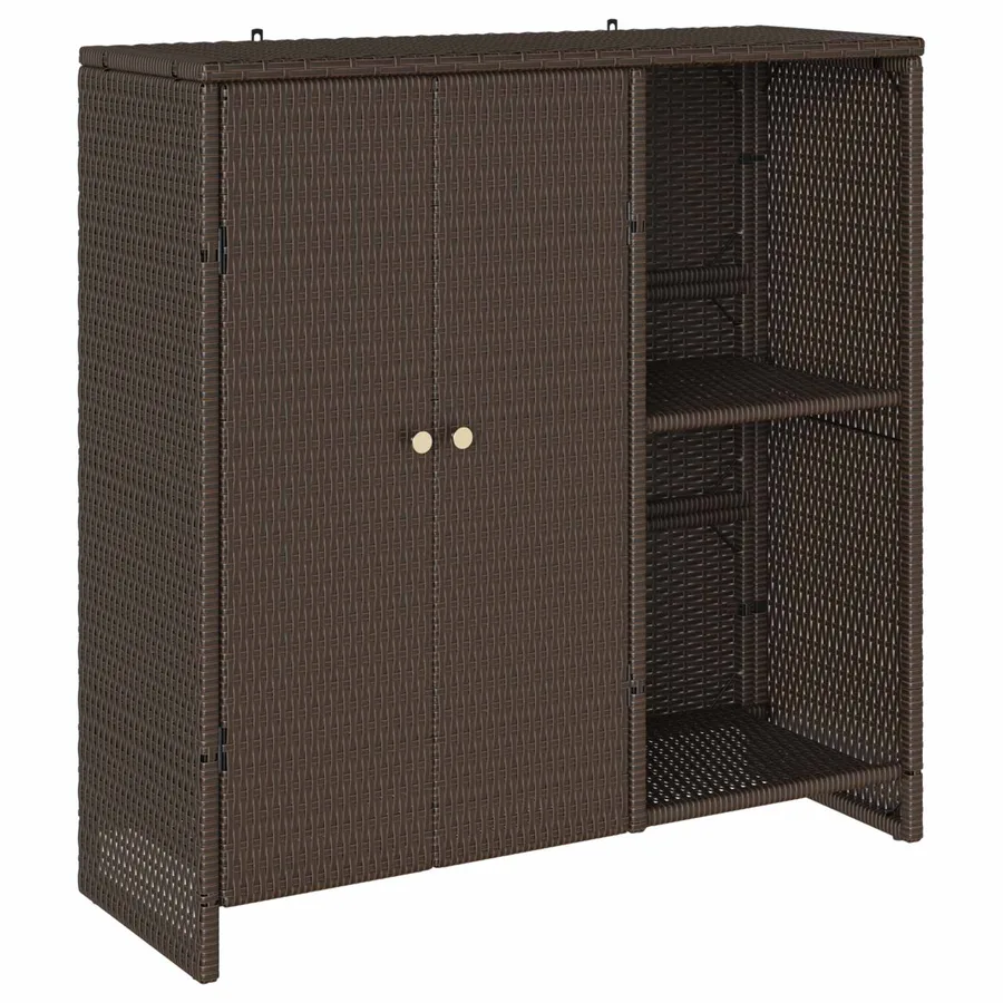 Armoire de rangement avec porte Marron 100 x 36 x 102 cm Rotin - 2