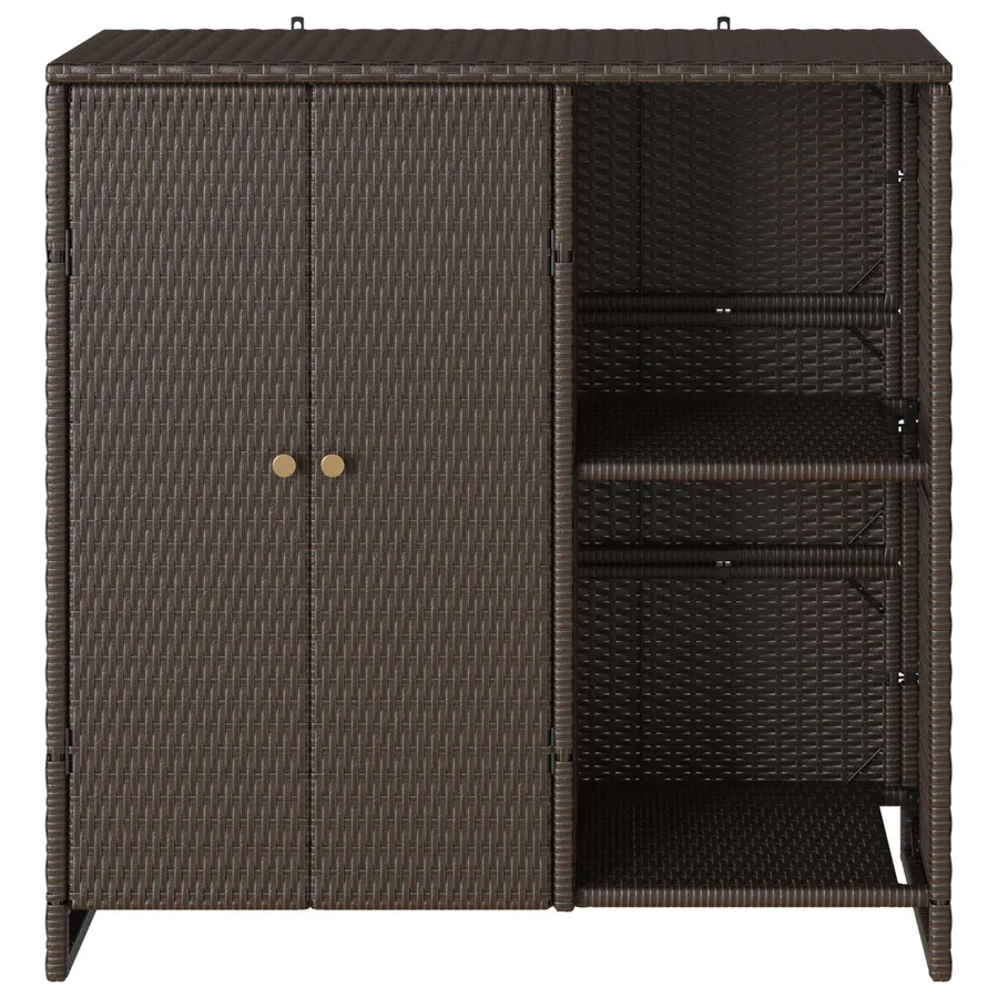 Armoire de rangement avec porte Marron 100 x 36 x 102 cm Rotin - 5