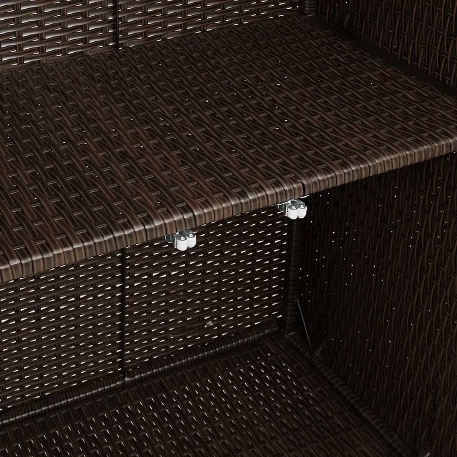 Armoire de rangement avec porte Marron 100 x 36 x 102 cm Rotin - 9