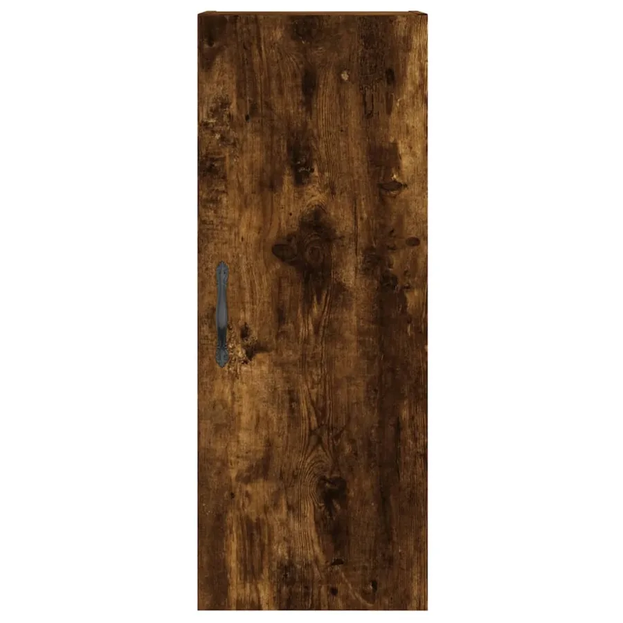 Buffet haut Chêne fumé 34,5x34x180 cm Bois d'ingénierie - 6