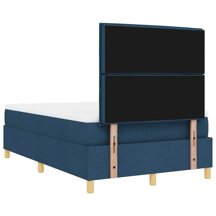 Lit à ressort LED avec matelas Bleu 120 x 200 cm tissu - 8