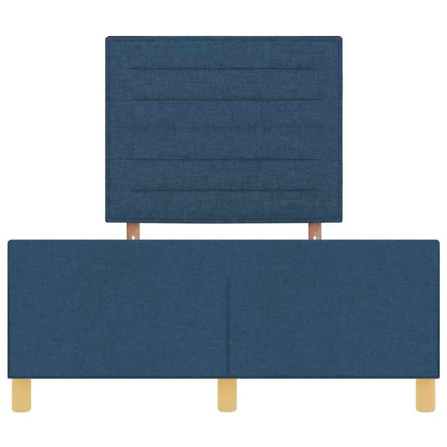 Cadre de lit avec tête de lit Bleu 120 x 190 cm tissu - 7
