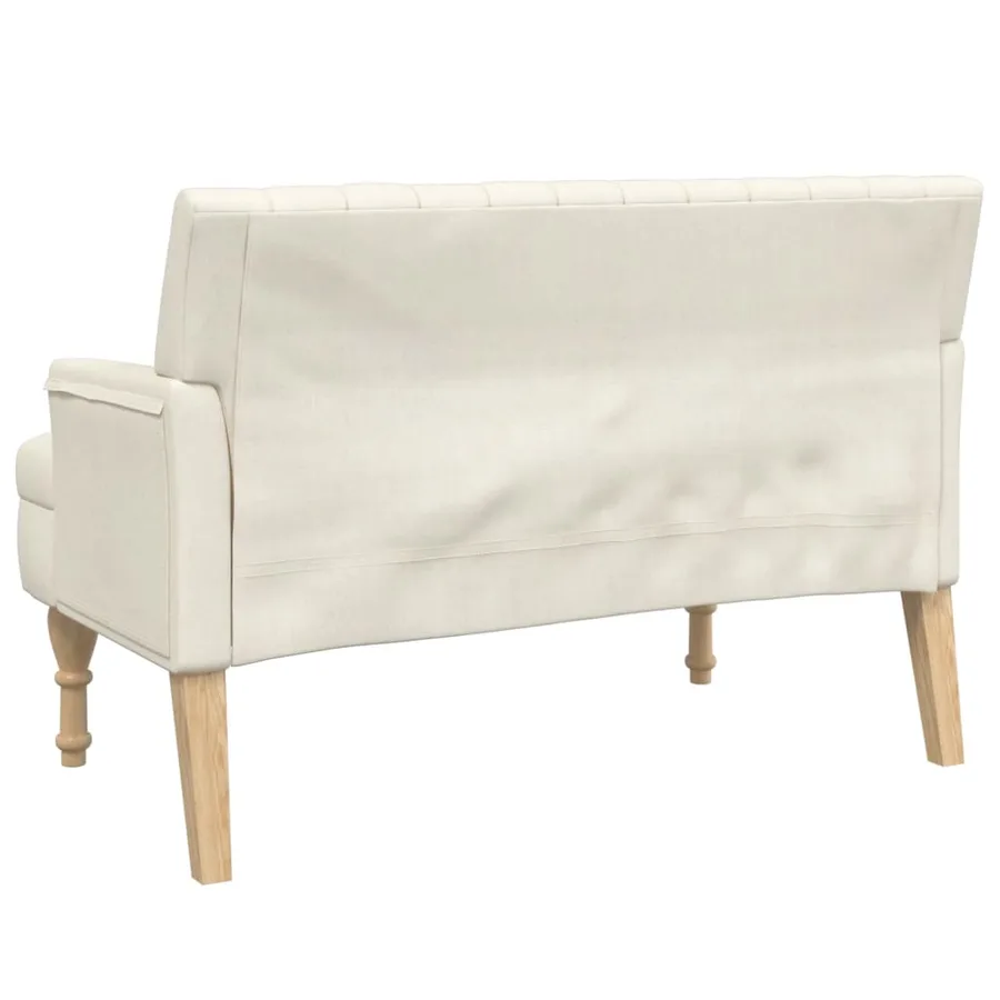Banc avec coussins 113x64,5x75,5 cm lin - 5