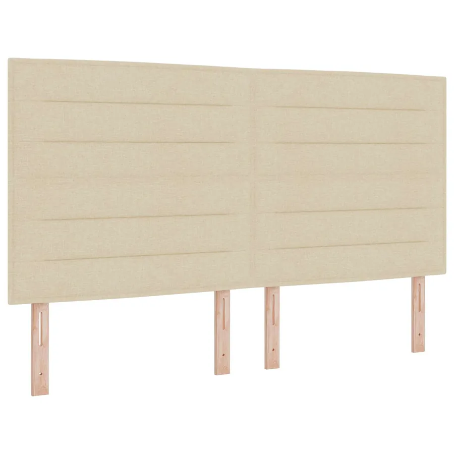 Tête de lit LED avec bandes LED Crème 180 cm tissu - 2