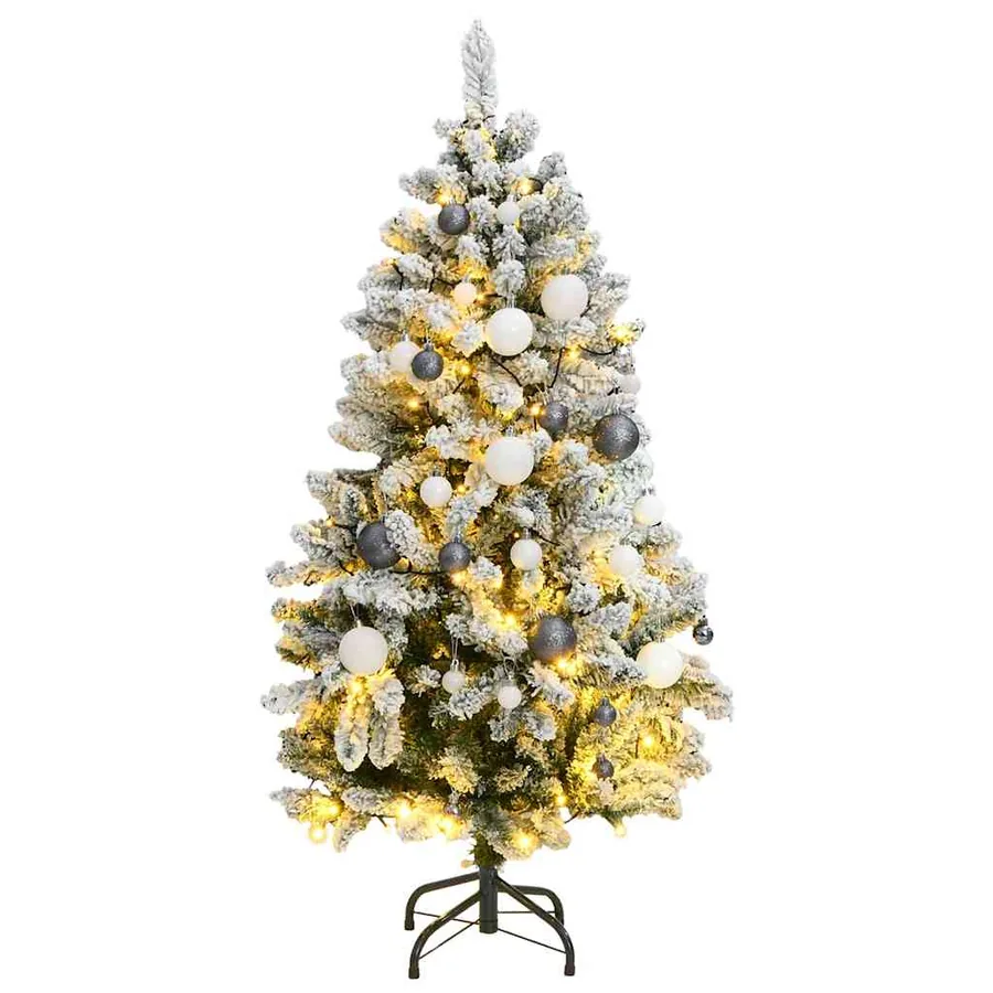 Sapin de Noël artificiel articulé 150 LED et boules 150 cm