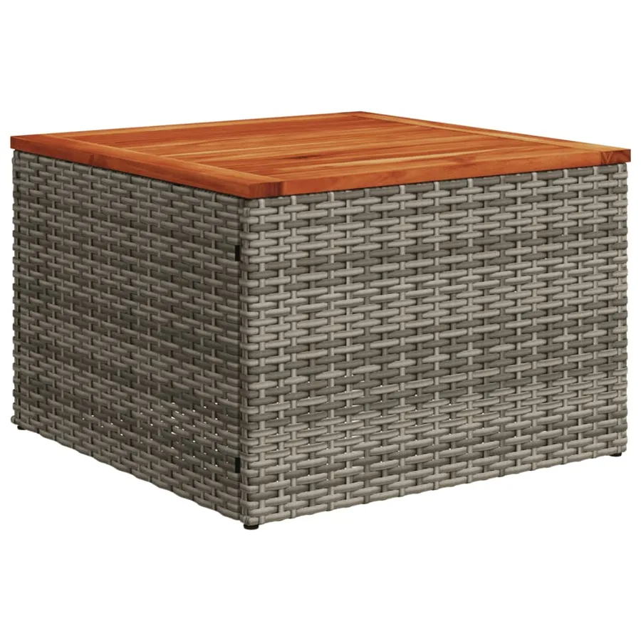 Ensemble de canapé de jardin 10 pcs avec coussins gris résine tressée - 6