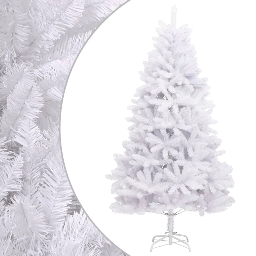Sapin de Noël artificiel à charnières avec support blanc 180 cm