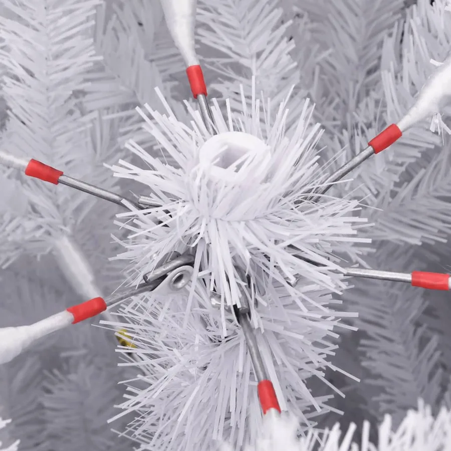 Sapin de Noël artificiel à charnières avec support blanc 180 cm - 7