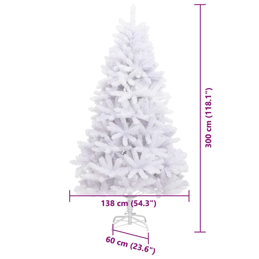 Sapin de Noël artificiel Blanc 138 x 138 x 300 cm PVC et métal - 17