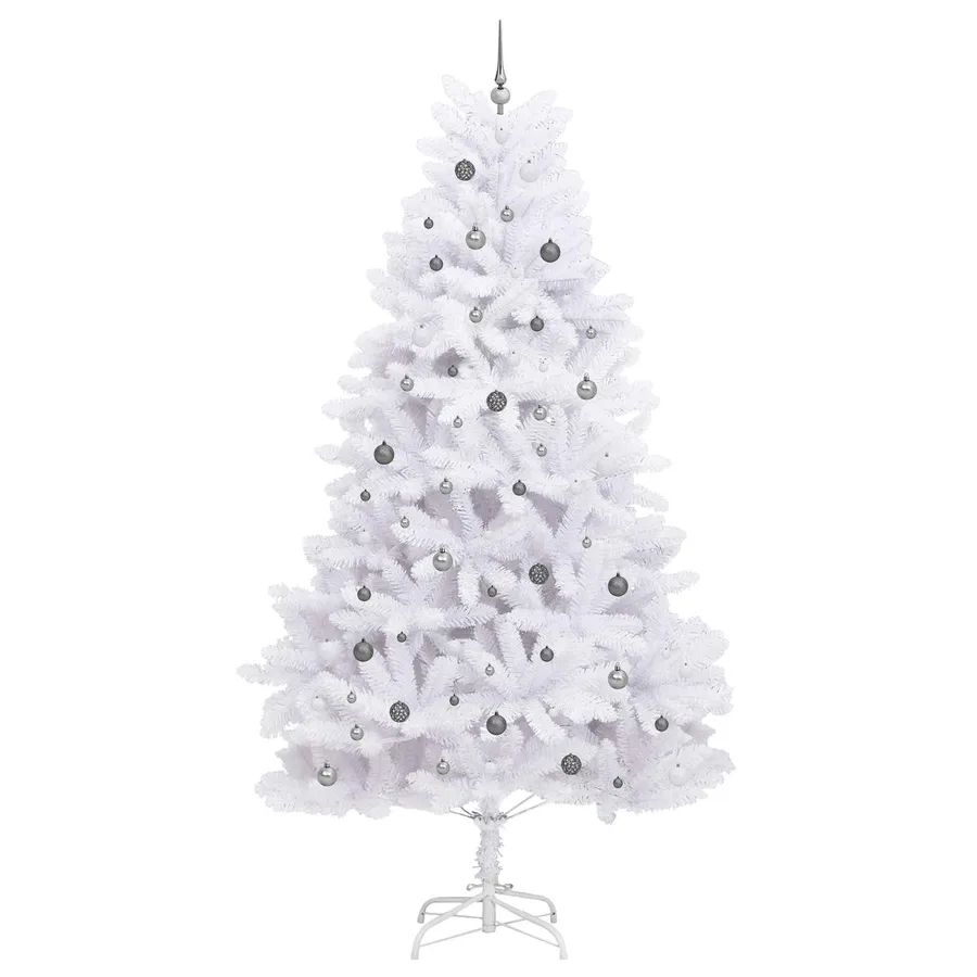 Sapin de Noël artificiel Blanc 138 x 138 x 300 cm PVC et métal - 4