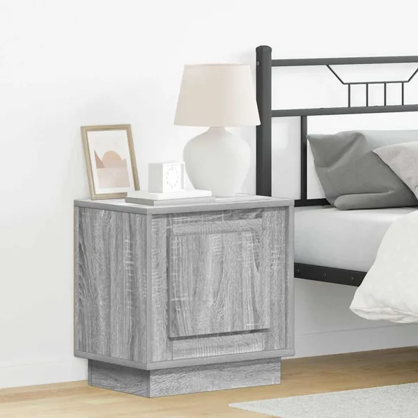 Cabinet de chevet 2 pcs Gris 44 x 34,5 x 45 cm