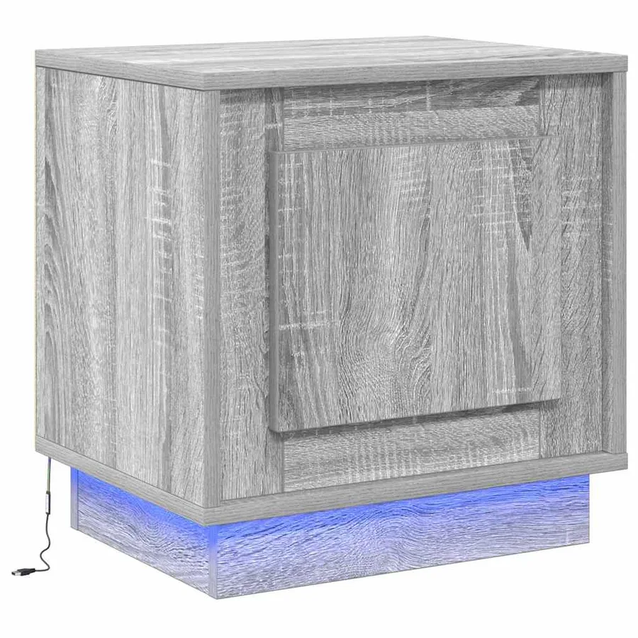 Cabinet de chevet 2 pcs Gris 44 x 34,5 x 45 cm - 6